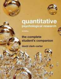 Quantitative Psychological Research : The Complete Student's Companion (3RD)