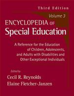 Encyclopedia of special education a reference for the education of the handicapped and other exceptional children and adults. 2nd ed. v. 3