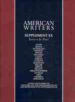 American writers Suppl. 20 a collection of literary biographies