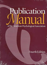 Publication manual of the American Psychological Association