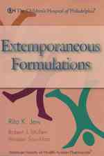 Extemporaneous formulations