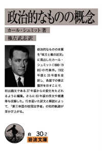 政治的なものの概念 岩波文庫