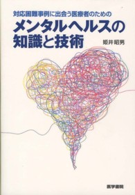 対応困難事例に出会う医療者のためのメンタルヘルスの知識と技術