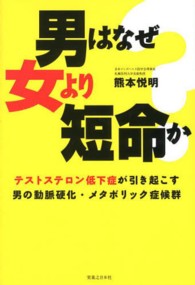 男はなぜ女より短命か? テストステロン低下症が引き起こす男の動脈硬化・メタボリック症候群