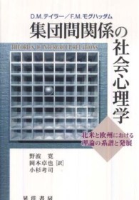 集団間関係の社会心理学