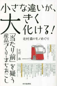 小さな違いが、大きく化ける! 「当たり前」を疑う産品づくり・まちおこし  北村森のモノめぐり