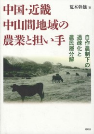 中国・近畿中山間地域の農業と担い手 自作農制下の過疎化と農民層分解