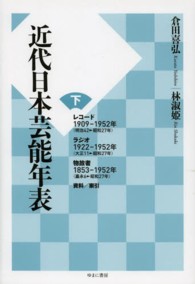 近代日本芸能年表 下