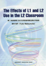 The effects of L1 and L2 use in the L2 classroom 第二言語指導における学習者母語活用の可能性