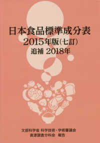 日本食品標準成分表 2015年版 追補2018年 七訂