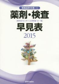 薬剤・検査早見表 2015 薬剤投与に伴う"必須検査・画像診断"全一覧  医薬品添付文書
