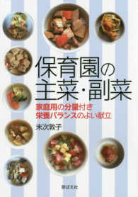 保育園の主菜･副菜 家庭用の分量付き栄養ﾊﾞﾗﾝｽのよい献立