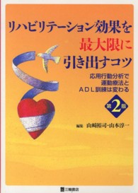 ﾘﾊﾋﾞﾘﾃｰｼｮﾝ効果を最大限に引き出すｺﾂ 応用行動分析で運動療法とADL訓練は変わる