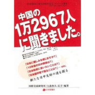 中国の1万2967人に聞きました。 「日中国交正常化30周年記念」・アンケート調査